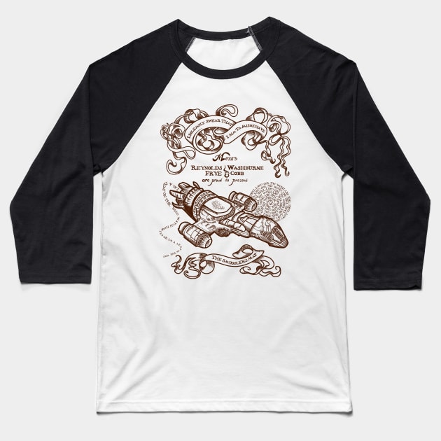 The Smuggler's Map Baseball T-Shirt by MissyCorey